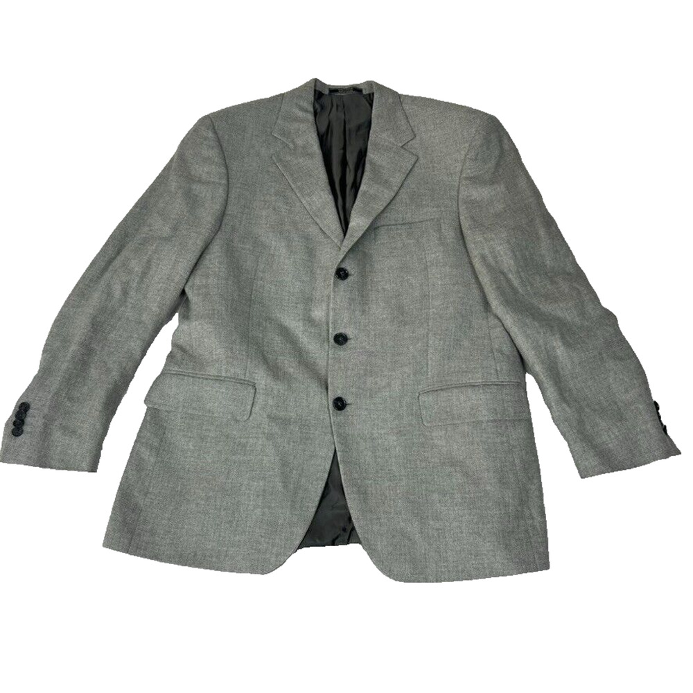 Arnold Brant x Loro Piana Sport Coat Blazer Mens Chest 44" Gray Cashmere-Silk